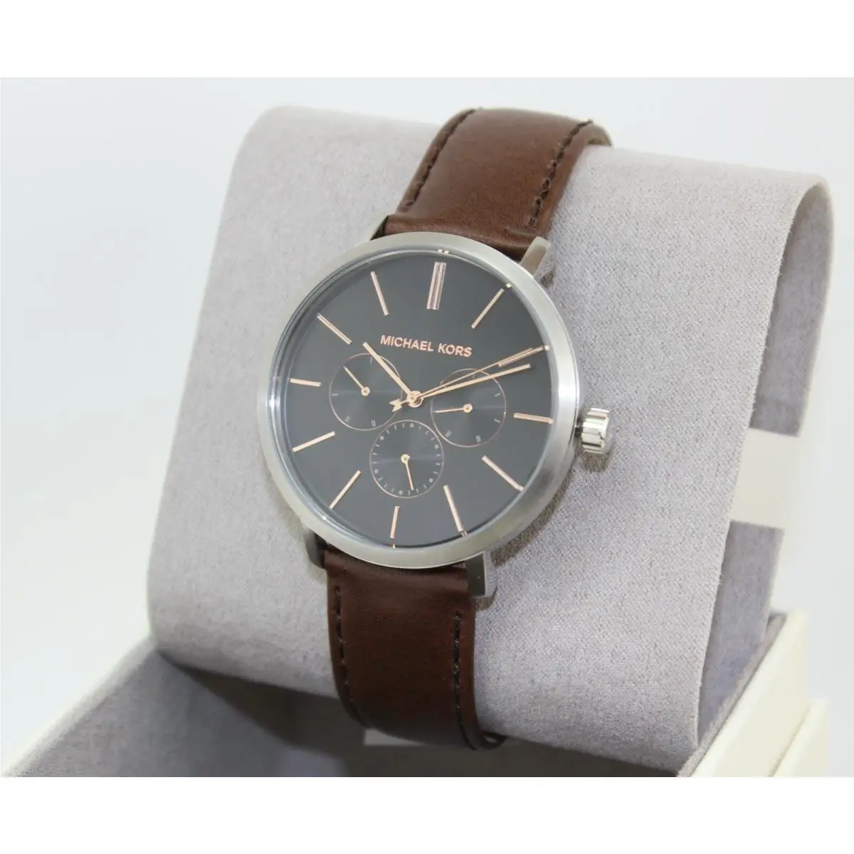 Michael Kors Blake Silver Brown Chronograph Men`s MK8842 Watch