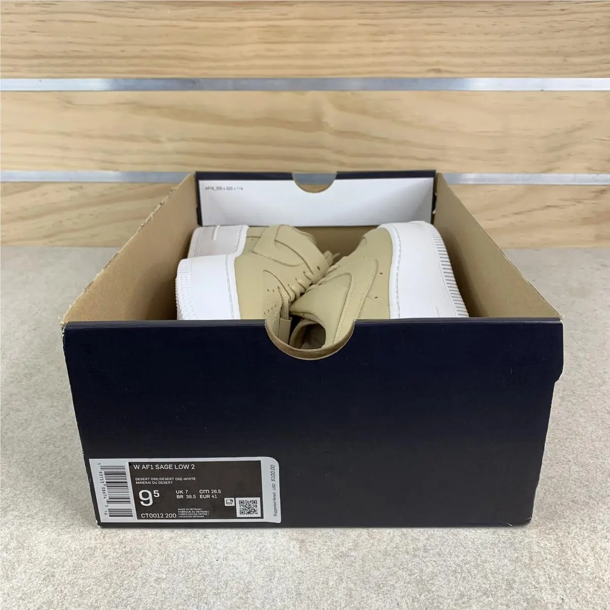 Nike shoes - AF1 Sage Low 2 - Sage Low - CT0012 200 - Desert Ore / White (UPC: 193153086707) 9