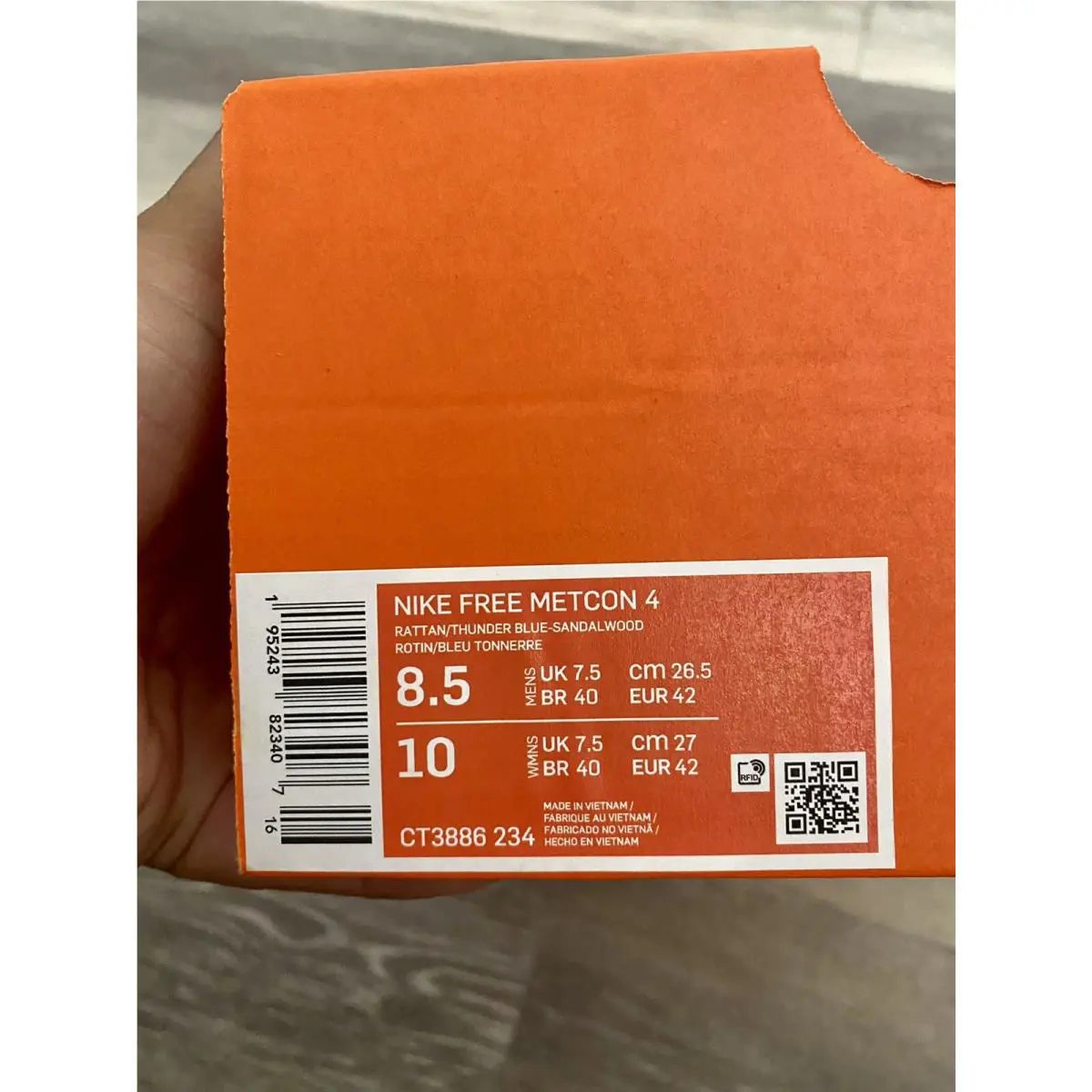 Nike shoes - Nike Free Metcon 4 - Free Metcon - CT3886-234 - Rattan-Thunder Blue-Sandalwood (UPC: 195243823407) 10