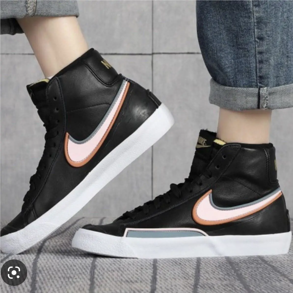 Nike shoes - Blazer Mid ‘77 Infinite - Blazer Mid Infinite - DC1746-001 - Black/Ozone Blue/Healing Orange/Light Arctic Pink (UPC: 0194500671287) 3