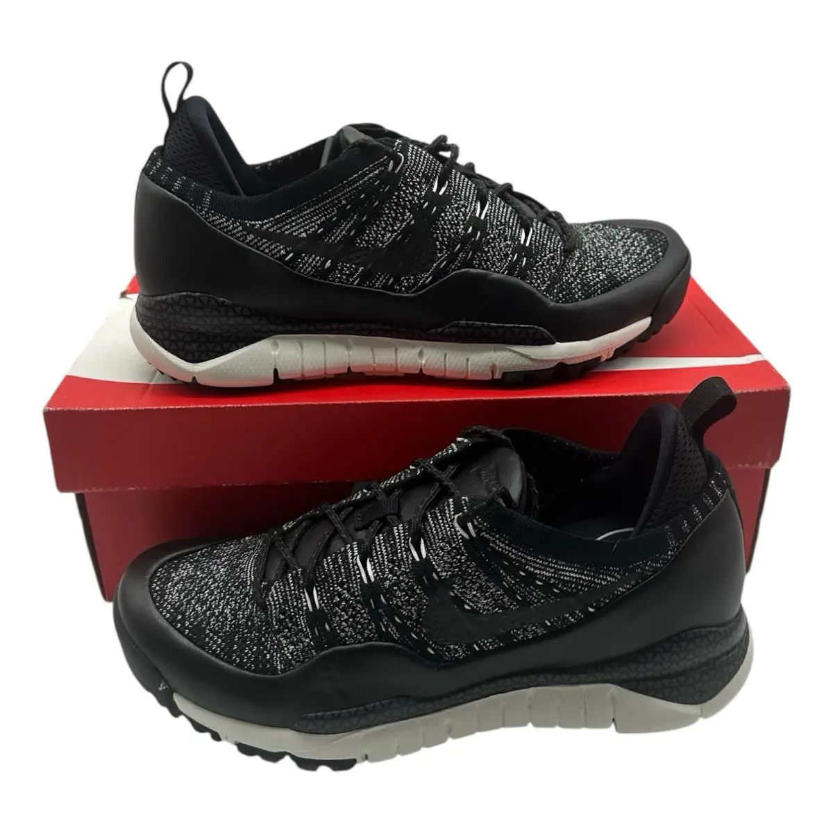 Nike Lupinek Flyknit Low Shoes Mens 8 Sail/black/anthracite Sneakers 882685-100 - Black