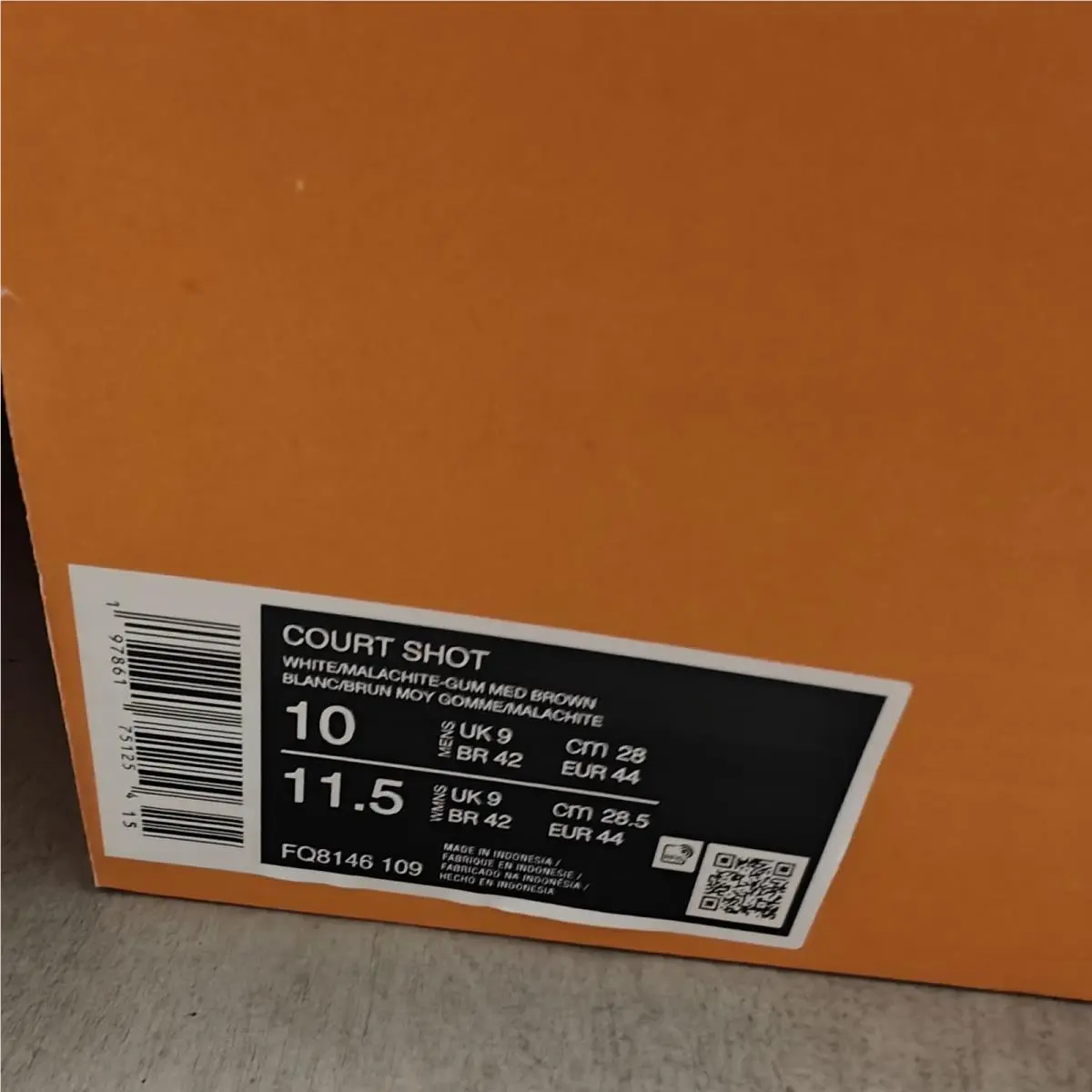 Nike shoes - Nike Court Shot White Malachite Gum Medium Brown - FQ8146 109 - White (UPC: 197861751254) 8