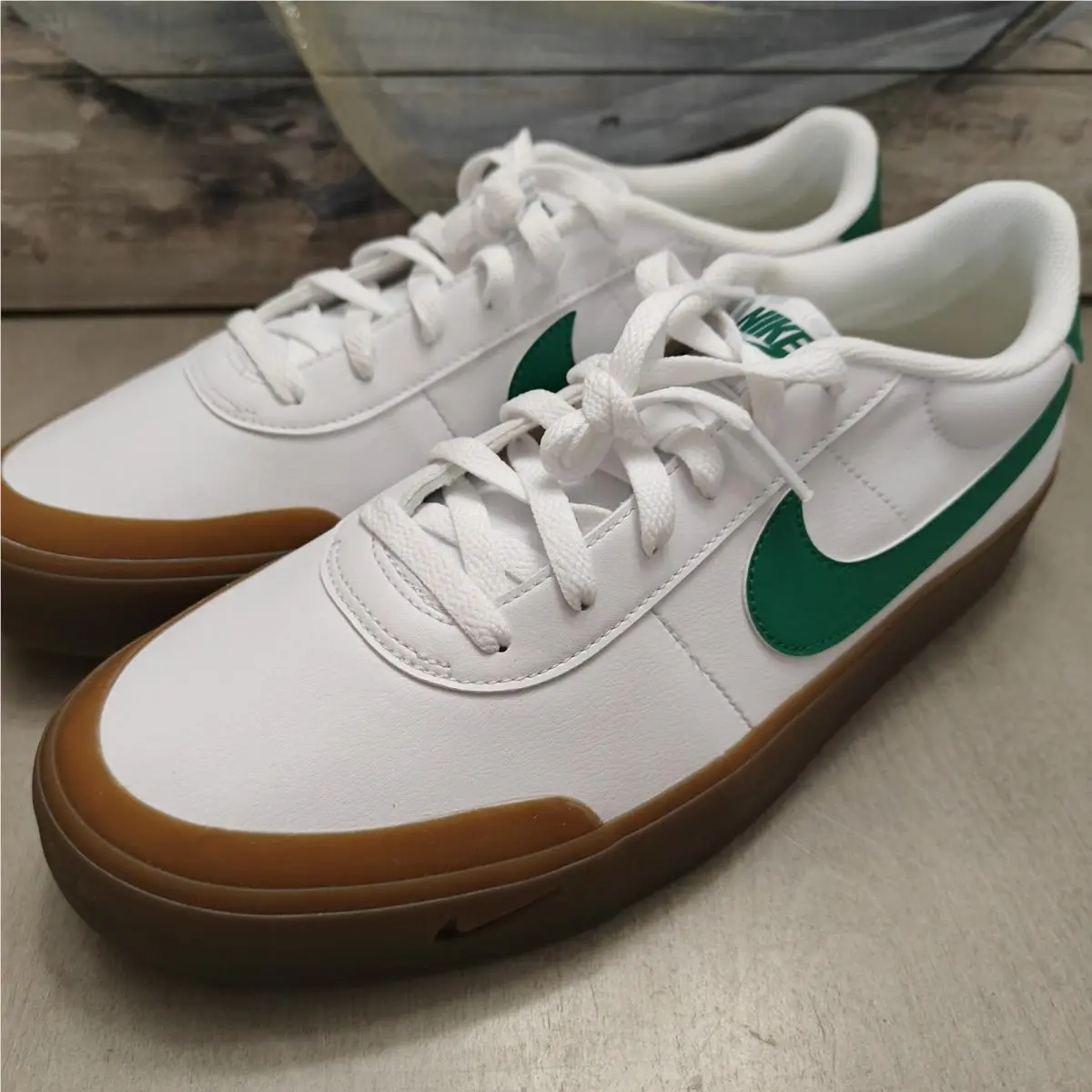Nike shoes - Nike Court Shot White Malachite Gum Medium Brown - FQ8146 109 - White (UPC: 197861751254) 2