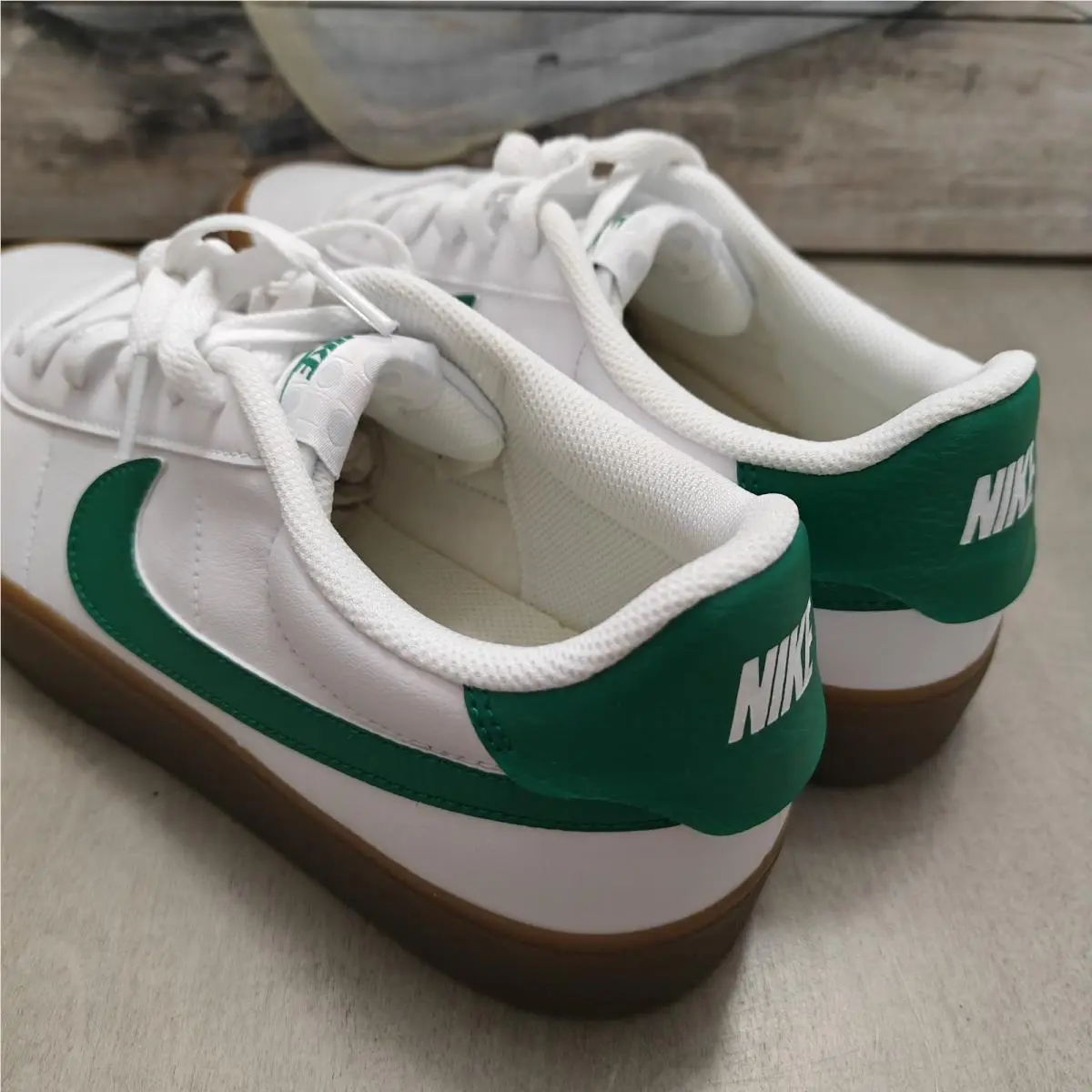 Nike shoes - Nike Court Shot White Malachite Gum Medium Brown - FQ8146 109 - White (UPC: 197861751254) 3