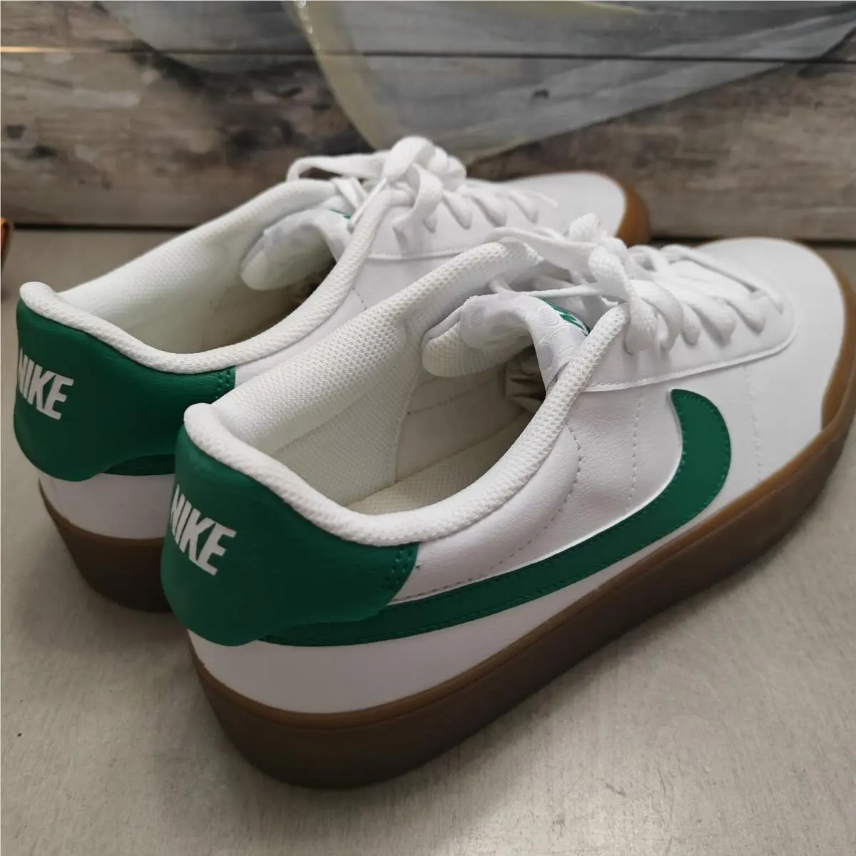 Nike shoes - Nike Court Shot White Malachite Gum Medium Brown - FQ8146 109 - White (UPC: 197861751254) 4