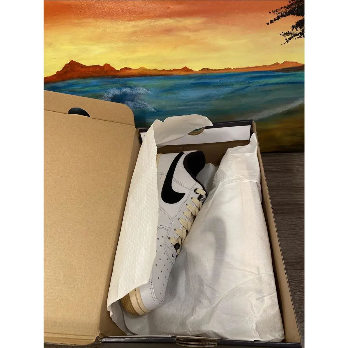 Nike shoes - Nike Women Air Force 1 `07 LX Summit White Black Muslin - DR0148-101 - SUMMIT WHITE/BLACK/MUSLIN/GUM LIGHT BROWN 9