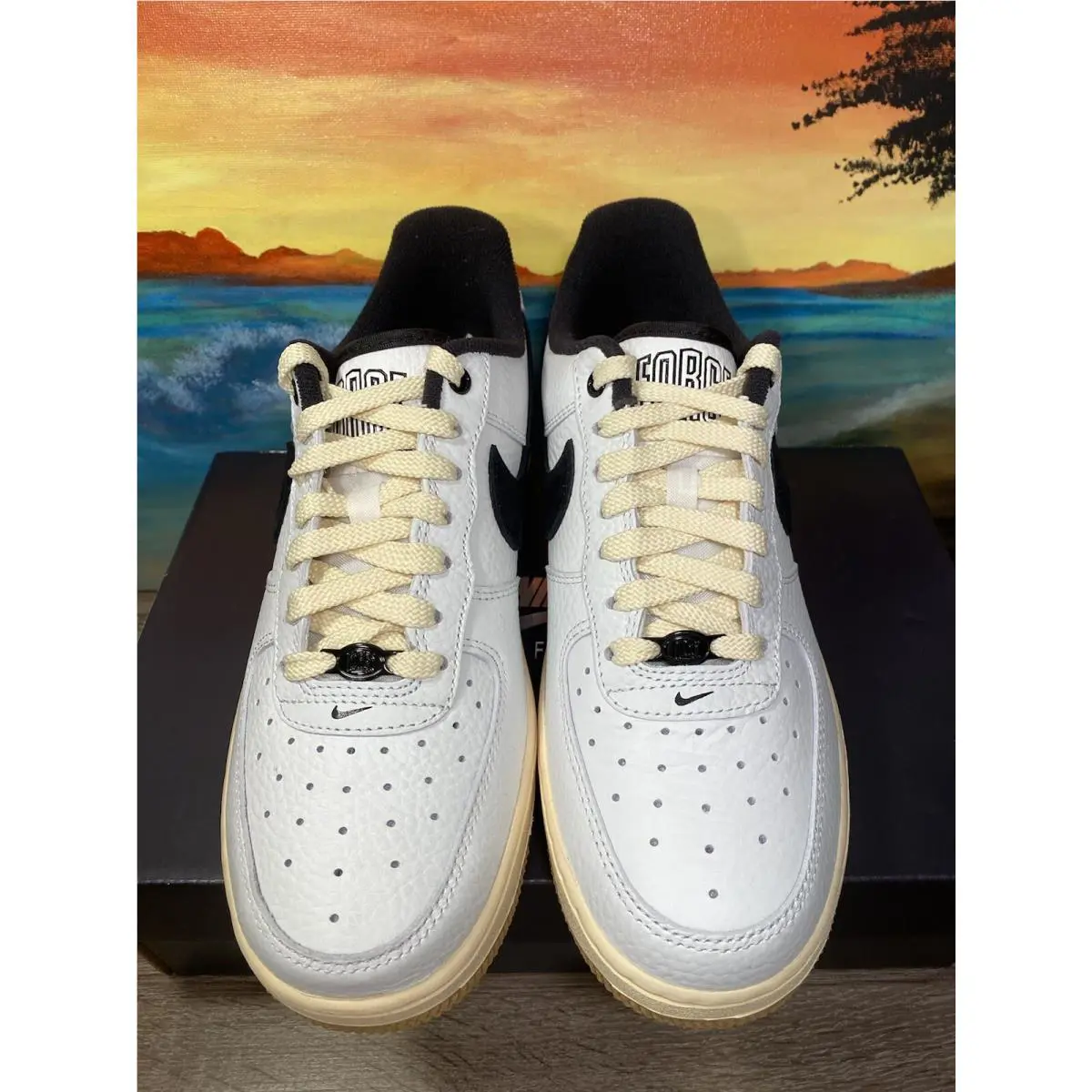 Nike shoes - Nike Women Air Force 1 `07 LX Summit White Black Muslin - DR0148-101 - SUMMIT WHITE/BLACK/MUSLIN/GUM LIGHT BROWN 1