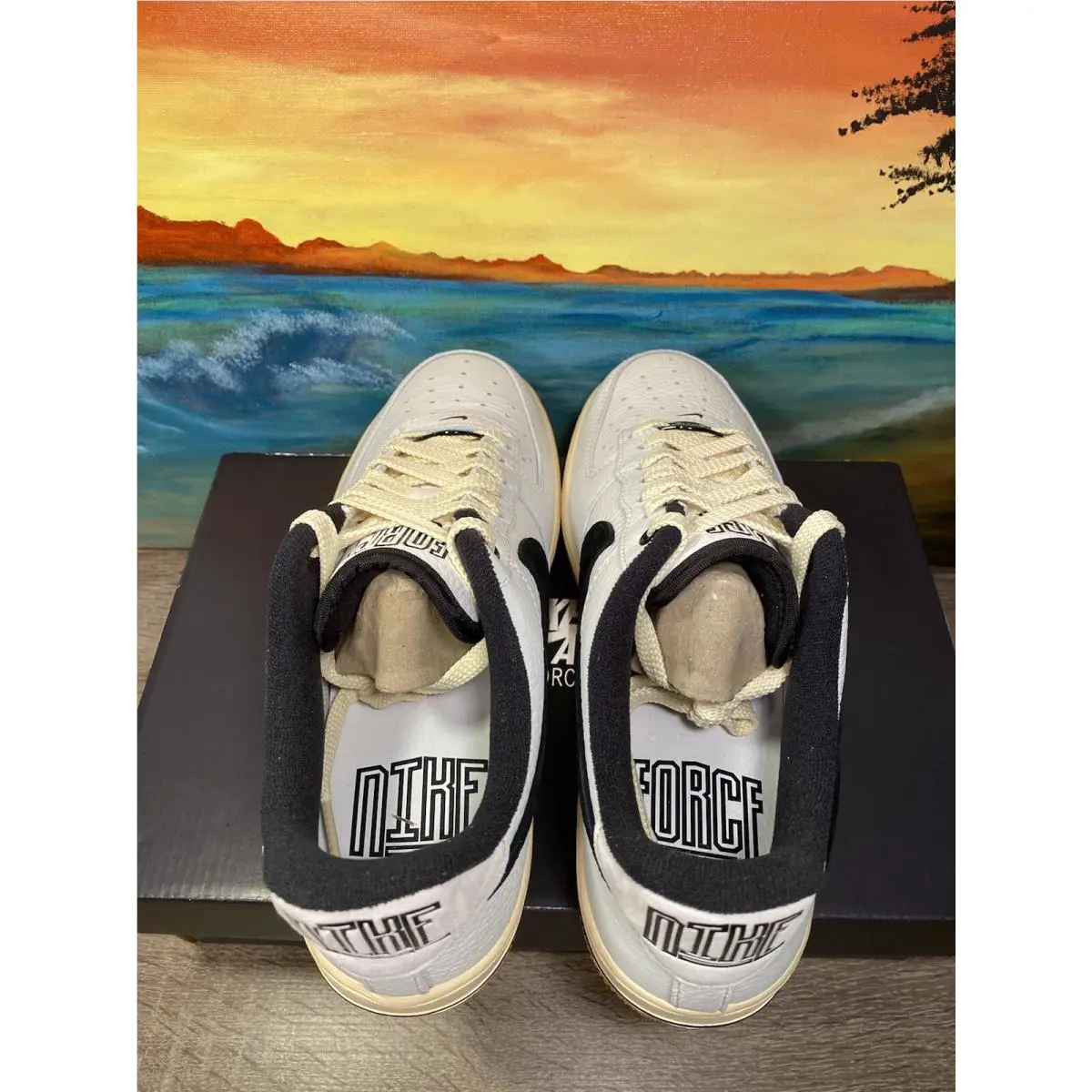 Nike shoes - Nike Women Air Force 1 `07 LX Summit White Black Muslin - DR0148-101 - SUMMIT WHITE/BLACK/MUSLIN/GUM LIGHT BROWN 3