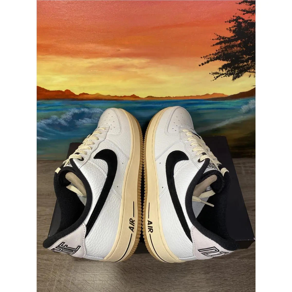 Nike shoes - Nike Women Air Force 1 `07 LX Summit White Black Muslin - DR0148-101 - SUMMIT WHITE/BLACK/MUSLIN/GUM LIGHT BROWN 7