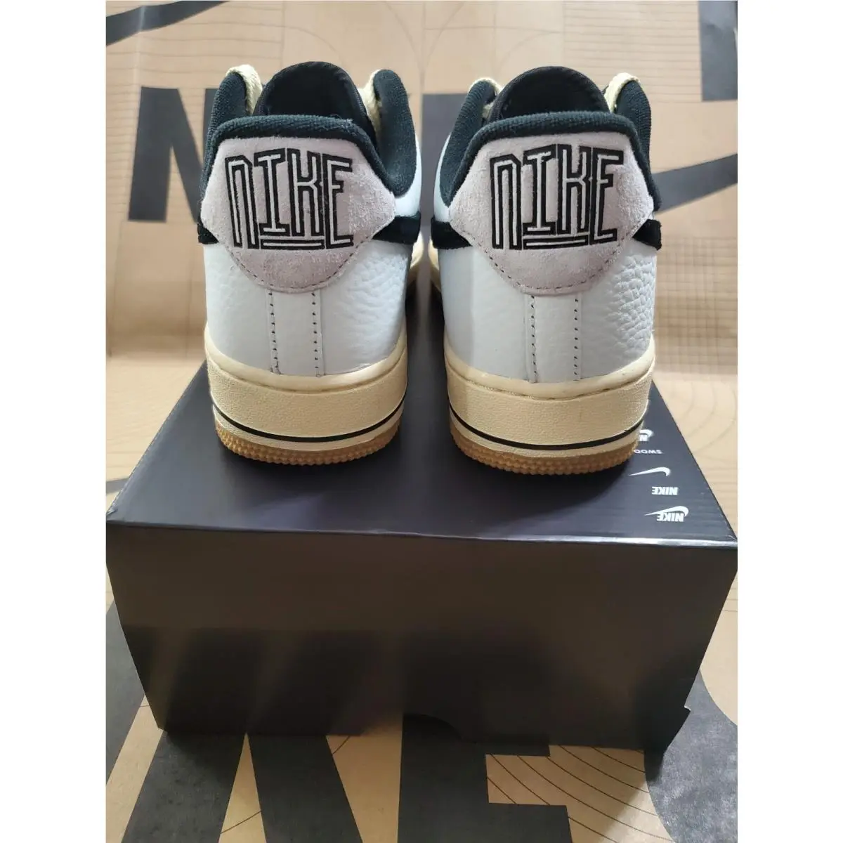 Nike shoes - Nike Women Air Force 1 `07 LX Summit White Black Muslin - DR0148-101 - SUMMIT WHITE/BLACK/MUSLIN/GUM LIGHT BROWN 2