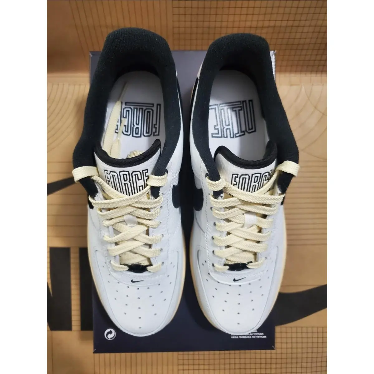 Nike shoes - Nike Women Air Force 1 `07 LX Summit White Black Muslin - DR0148-101 - SUMMIT WHITE/BLACK/MUSLIN/GUM LIGHT BROWN 4