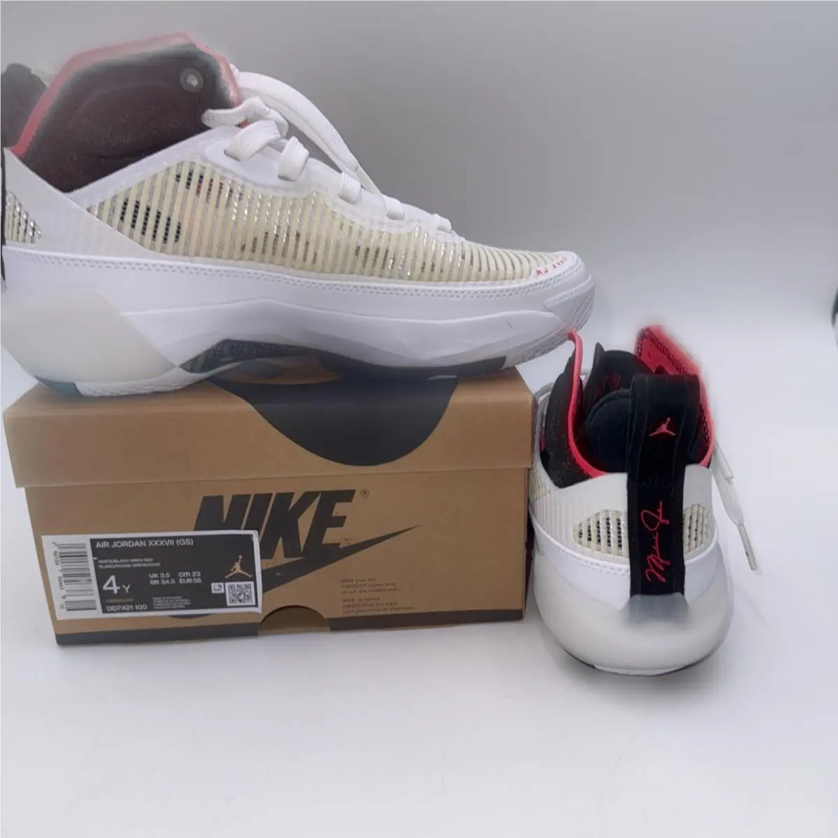 Nike shoes - DD7421100 - DD7421100 - White/Black/Siren Red, Main: White (UPC: 0196154504638) 1