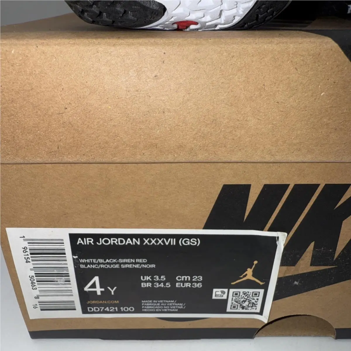 Nike shoes - DD7421100 - DD7421100 - White/Black/Siren Red, Main: White (UPC: 0196154504638) 5