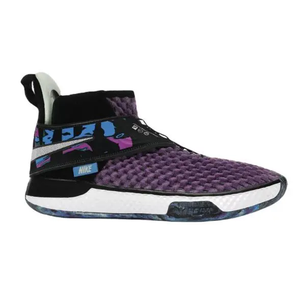 Nike Air Zoom Unvrs Men`s Athletic Basketball Shoes Size 4 Purple/black - Black