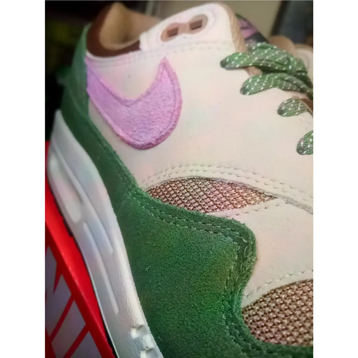 Nike shoes - Nike Air Max 1 - Air Max - DR9773-300 - Green, Manufacturer: Treeline/Light Bordeaux/Dark Driftwood (UPC: 0195869281087) 2