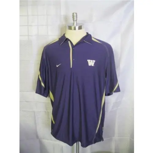 Nike University of Washington Huskies Ncaa Play Action Polo Shirt M Tags
