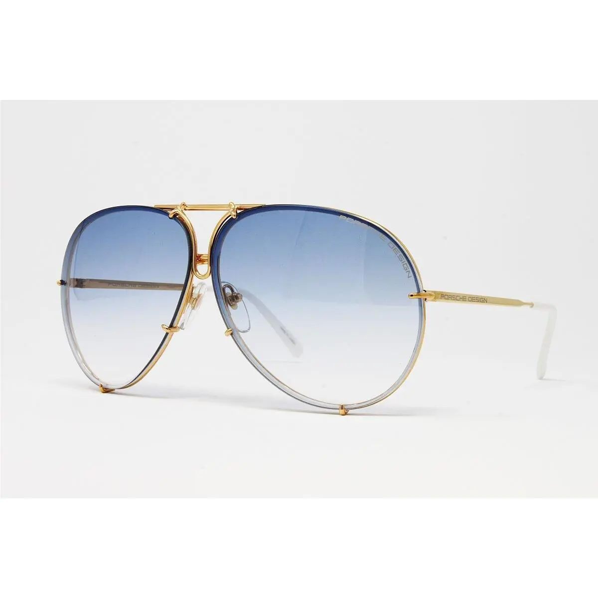 Porsche Design Sunglasses Men`s Aviator Gold White Replacement Lens P8478W-V573