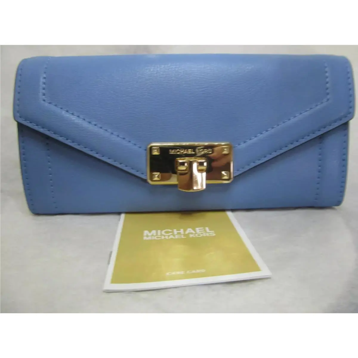 Michael Kors Kinsley Carryall Leather Wallet French Blue
