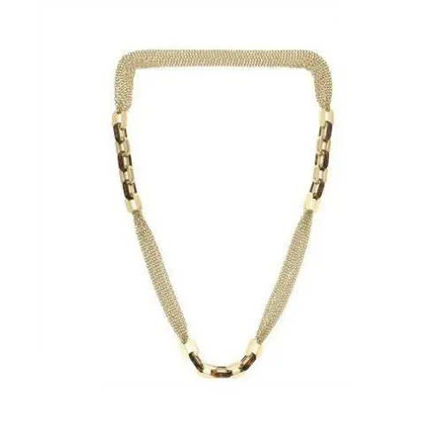 Michael Kors Gold Tone Multi Chain+large Tortoise Link Status Station Necklace