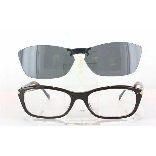 Custom Made For Prada VPR04R-54X17-AIR Polarized Clip-on Sunglasses Eyeglasses