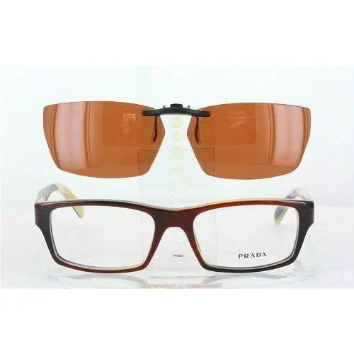 Custom Made For Prada VPR06O-53X17 Polarized Clip-on Sunglasses Eyeglasses Not