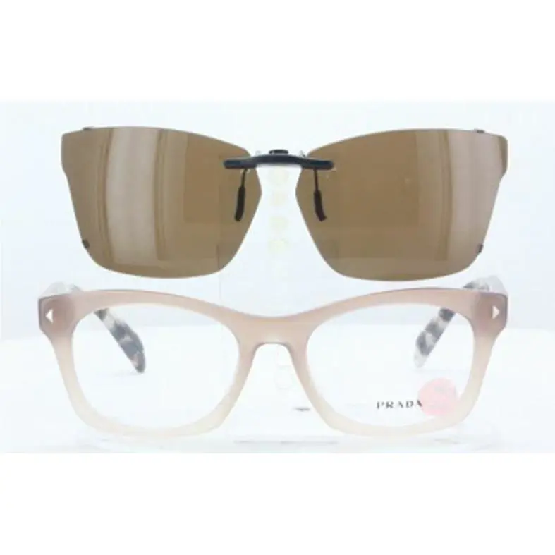 Custom Made For Prada VPR11S-53X19-TAB Polarized Clip-on Sunglasses Eyeglasses