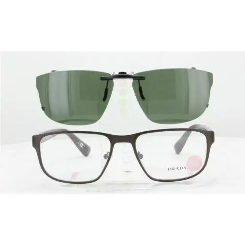 Custom Made For Prada VPR56S-53X17-T Polarized Clip-on Sunglasses Eyeglasses No