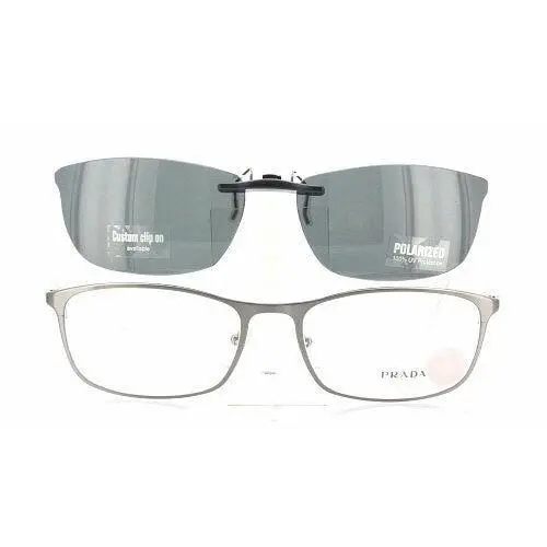 Custom Made For Prada VPR51P-56X18 Polarized Clip-on Sunglasses Eyeglasses Not