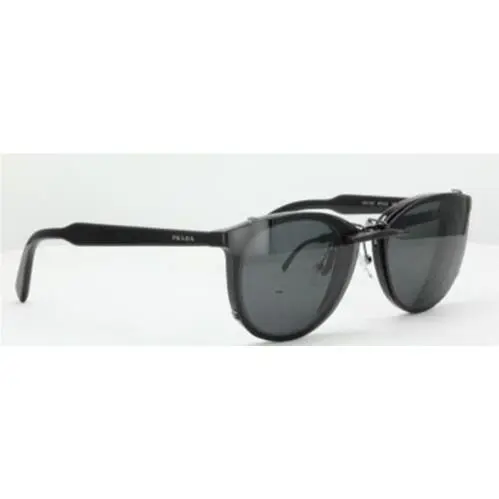 Prada sunglasses - PRADA VPR03T-50X22-T Polarized Clip-On Sunglasses - Grey, Revo Blue Mirrored, and 12 other lens s to choose: REVO Blue Mirrored