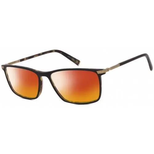 V408 Unisex Polarized Sunglasses Brown Tortoise Havana 58mm 4 Opt Red Mirror Polar by John Varvatos