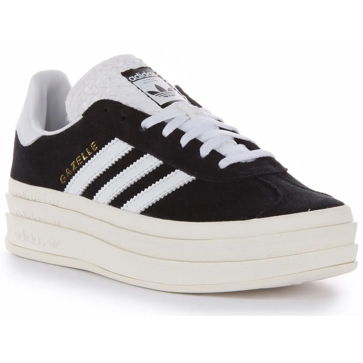 Adidas Gazelle Bold Suede Platform Women Sneaker In Black White US 4 - 10