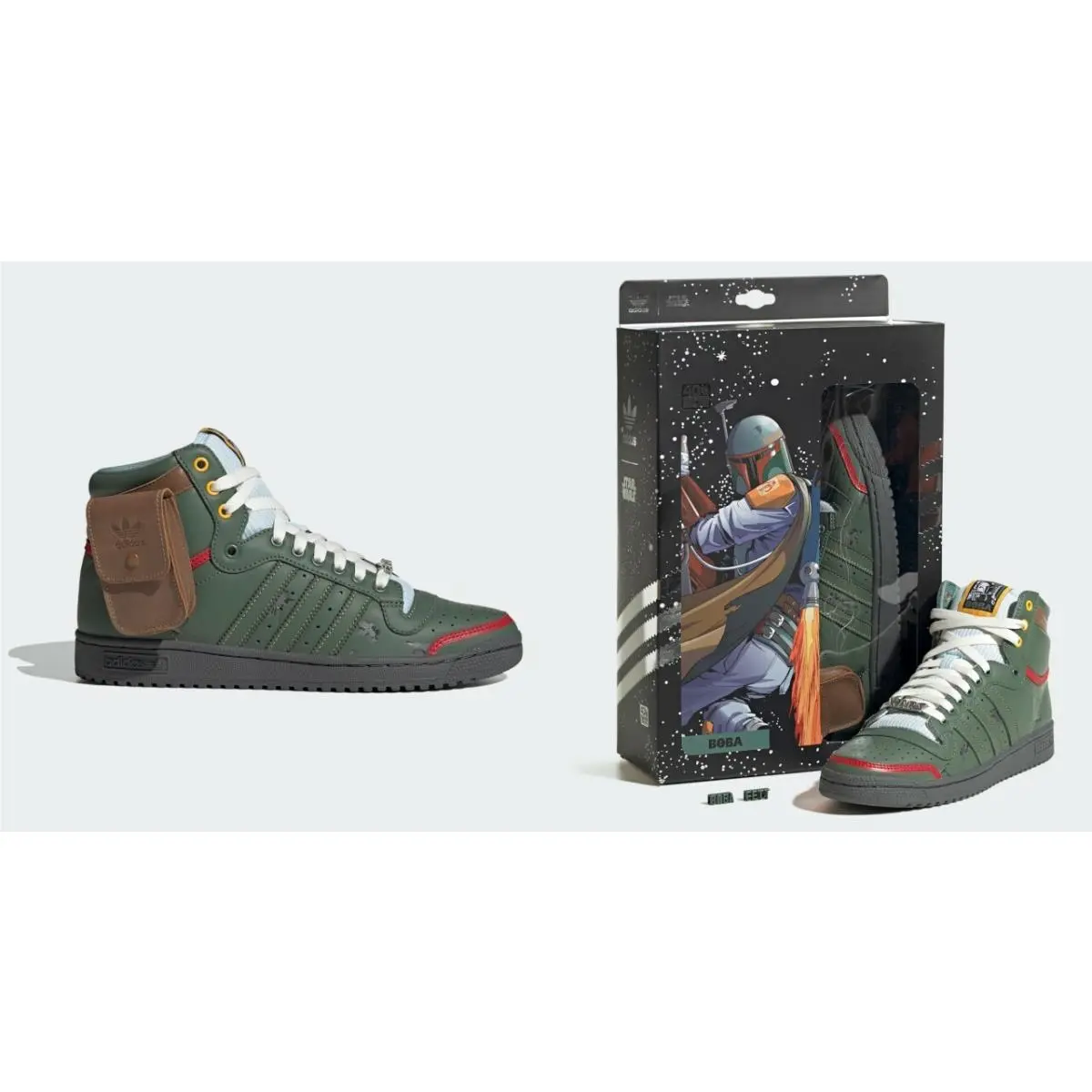 Adidas shoes - Adidas Top Ten Hi Star Wars Boba Fett - FZ3465 - Green 0
