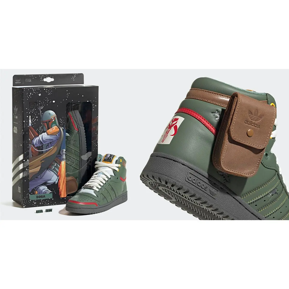 Adidas shoes - Adidas Top Ten Hi Star Wars Boba Fett - FZ3465 - Green 9