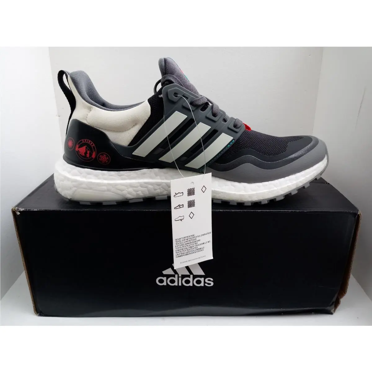 Adidas shoes - ADIDAS ULTRABOOST - ULTRABOOST - GREY/BLACK & BURGUNDY/BLACK, :: GREY/BLACK-WHITE 0