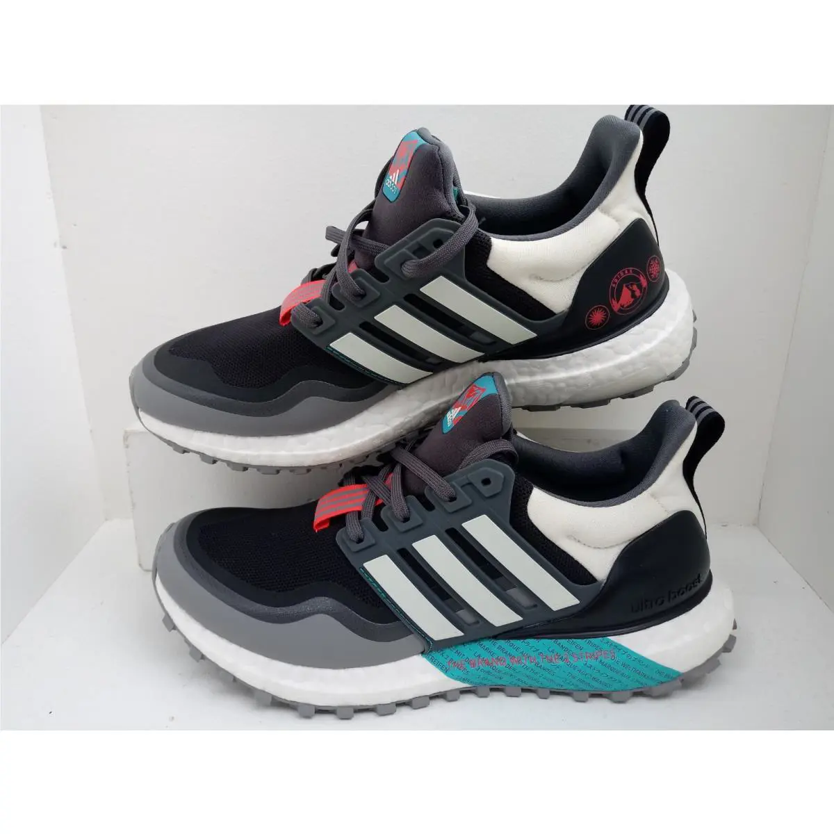 Adidas shoes - ADIDAS ULTRABOOST - ULTRABOOST - GREY/BLACK & BURGUNDY/BLACK, :: GREY/BLACK-WHITE 1
