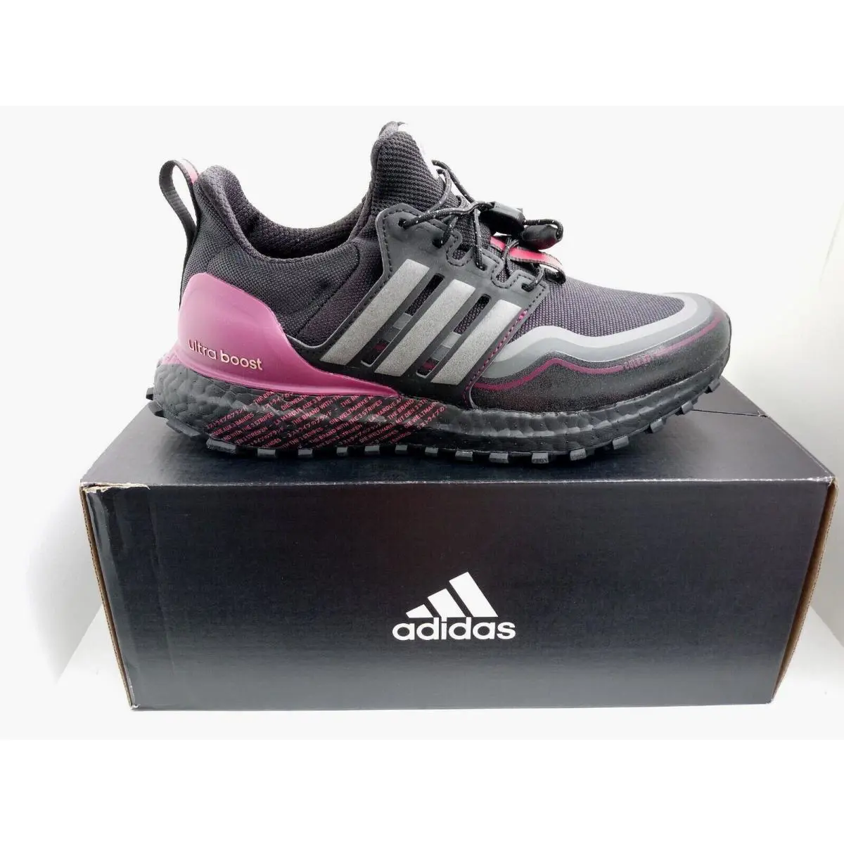 Adidas shoes - ADIDAS ULTRABOOST - ULTRABOOST - GREY/BLACK & BURGUNDY/BLACK, :: GREY/BLACK-WHITE 12