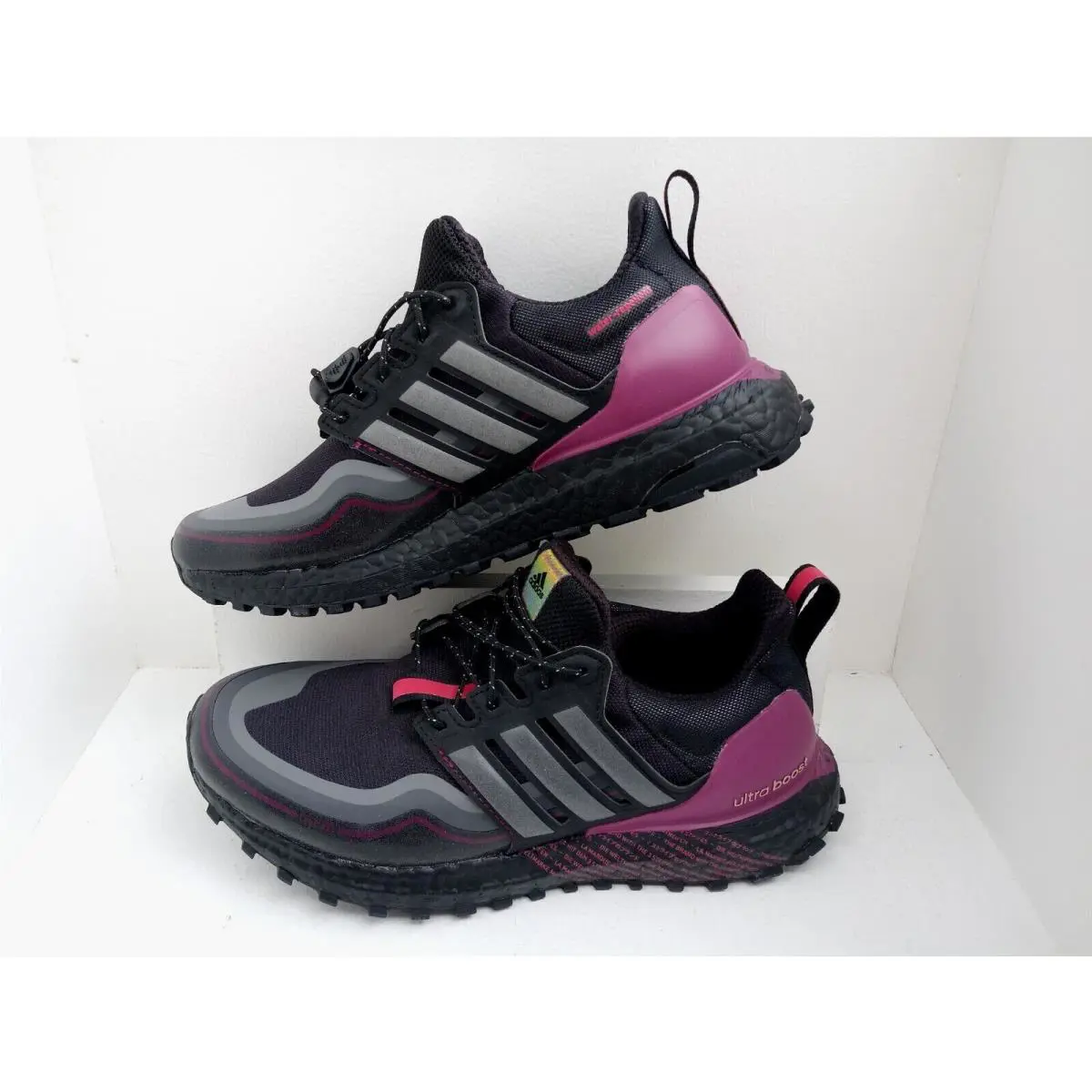 Adidas shoes - ADIDAS ULTRABOOST - ULTRABOOST - GREY/BLACK & BURGUNDY/BLACK, :: GREY/BLACK-WHITE 13