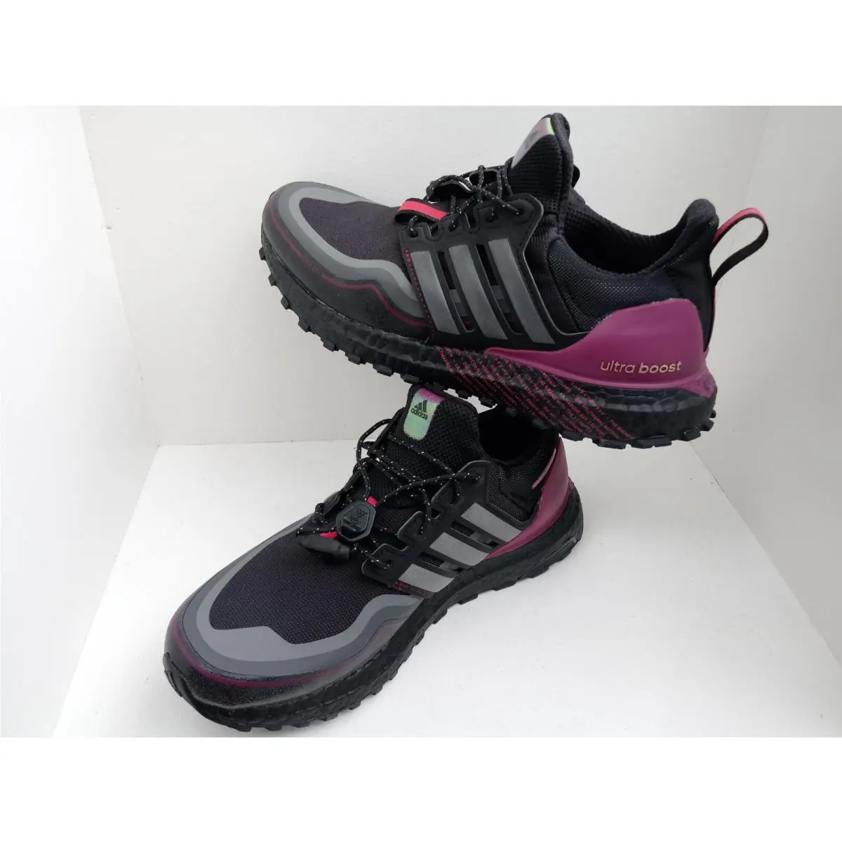 Adidas shoes - ADIDAS ULTRABOOST - ULTRABOOST - GREY/BLACK & BURGUNDY/BLACK, :: GREY/BLACK-WHITE 15