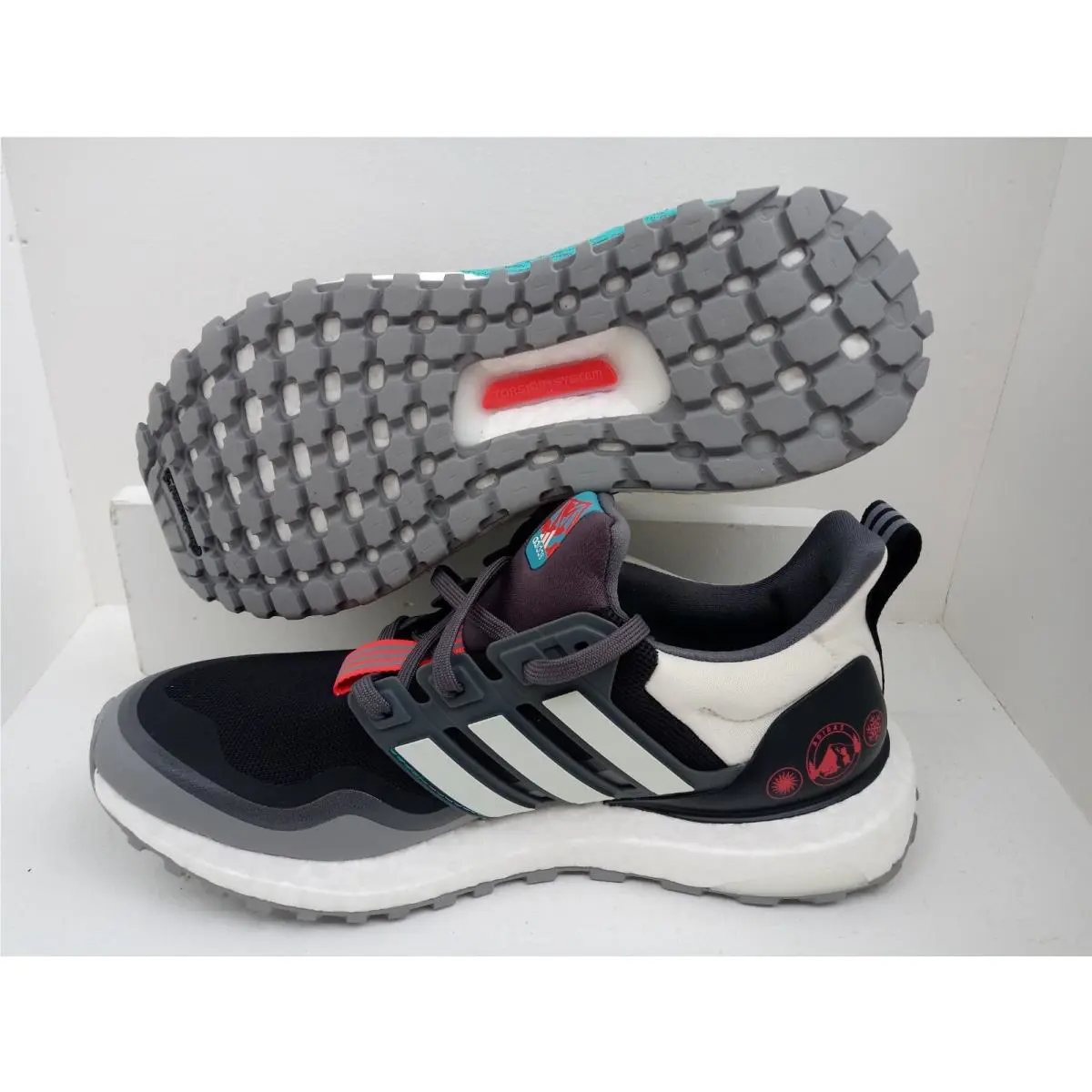Adidas shoes - ADIDAS ULTRABOOST - ULTRABOOST - GREY/BLACK & BURGUNDY/BLACK, :: GREY/BLACK-WHITE 26
