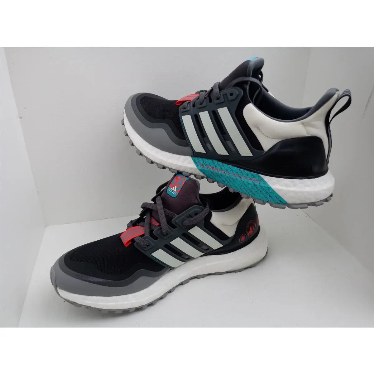 Adidas shoes - ADIDAS ULTRABOOST - ULTRABOOST - GREY/BLACK & BURGUNDY/BLACK, :: GREY/BLACK-WHITE 32