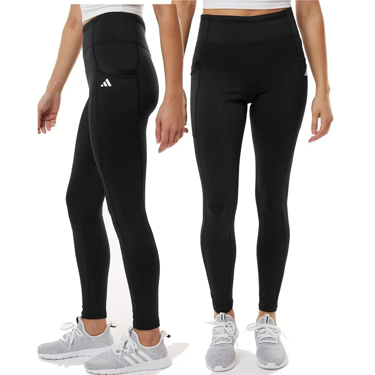 Adidas clothing - Black, Leggings: Black 3