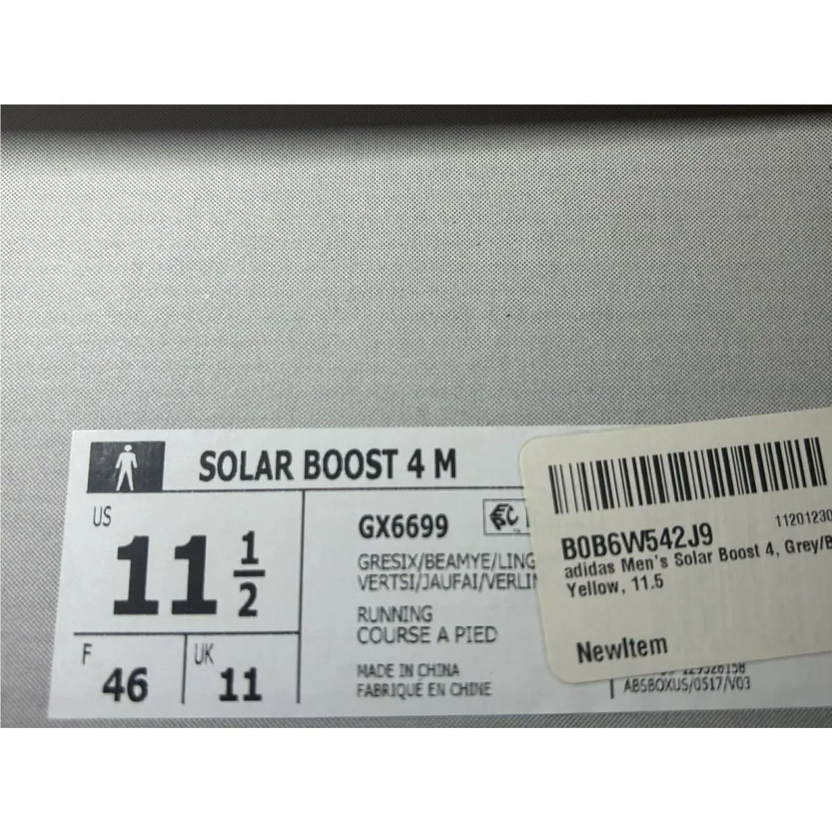 Adidas shoes - adidas Solar Boost - Solar Boost - GX6699 - Grey/Beam Yellow 22