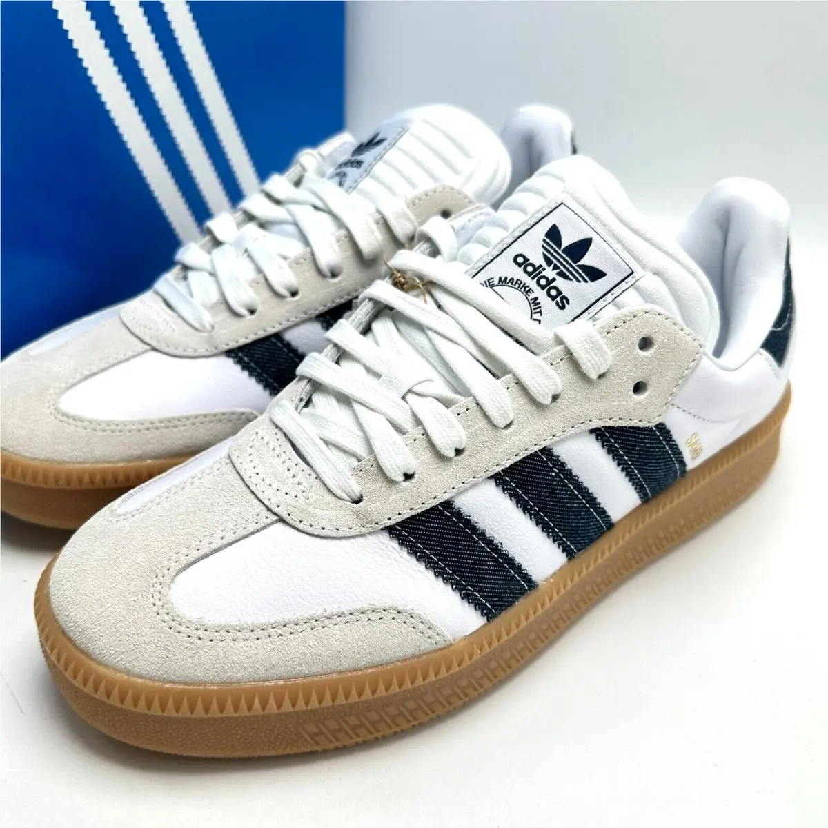 Adidas shoes - adidas Samba - Samba - JQ7440 - White/Night Indigo/White/Gum 5