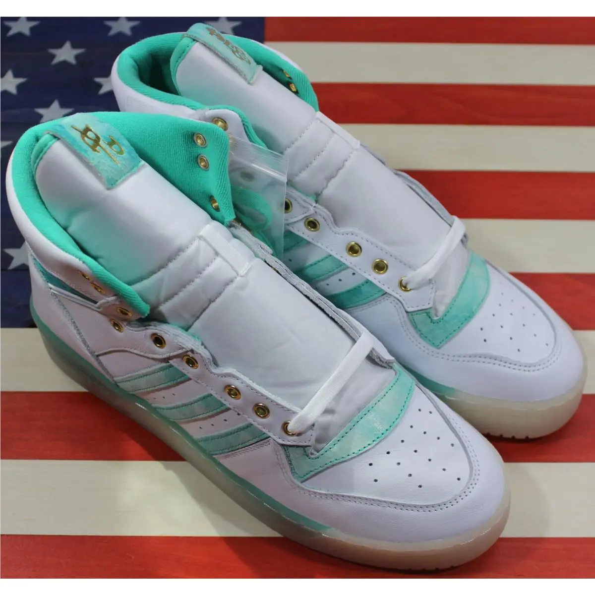 Adidas shoes - Adidas Rivalry High - Rivalry High - FV4526 - White, Manufacturer: Cloud-White/Hi-Rese-Green/Gold-Foil 8