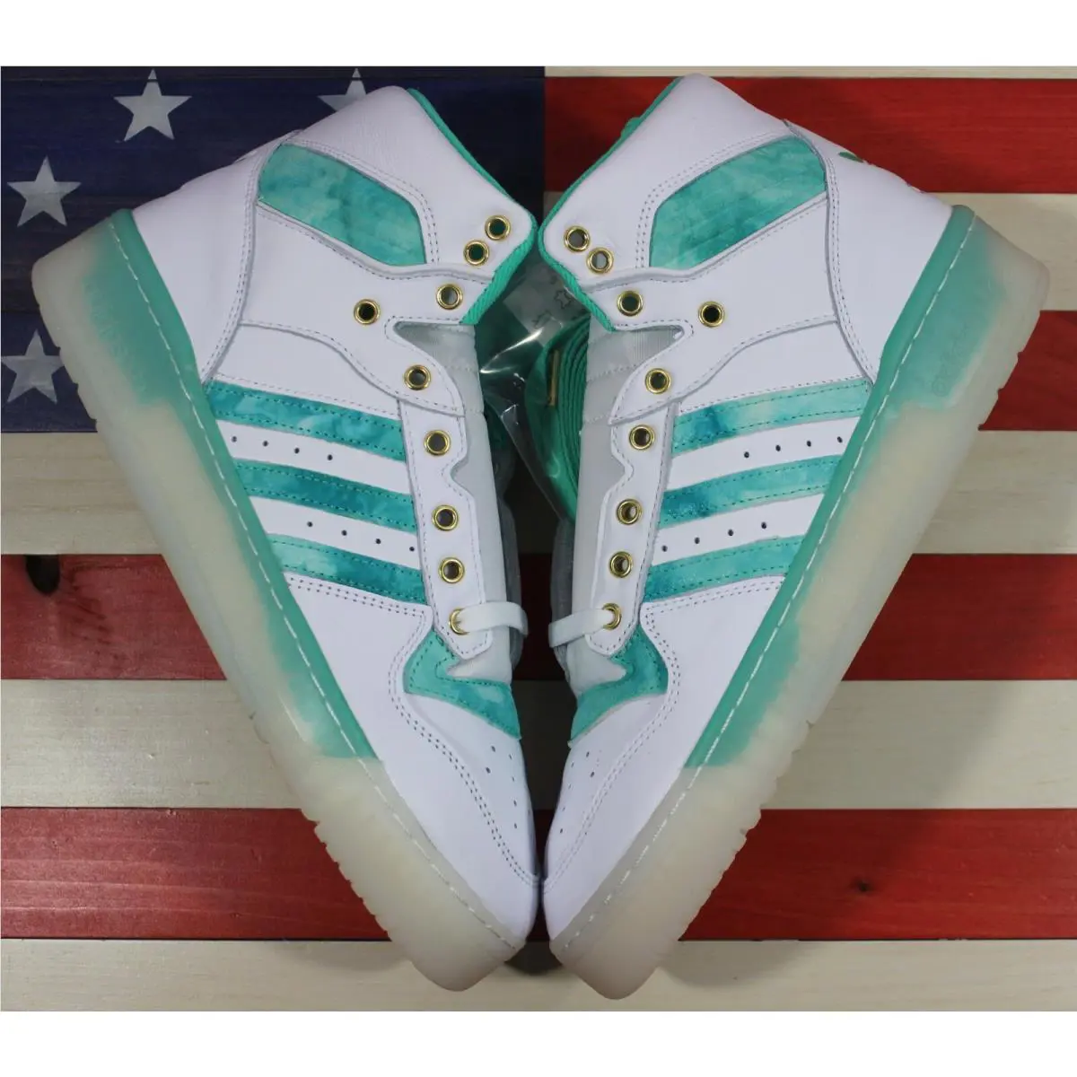 Adidas shoes - Adidas Rivalry High - Rivalry High - FV4526 - White, Manufacturer: Cloud-White/Hi-Rese-Green/Gold-Foil 5