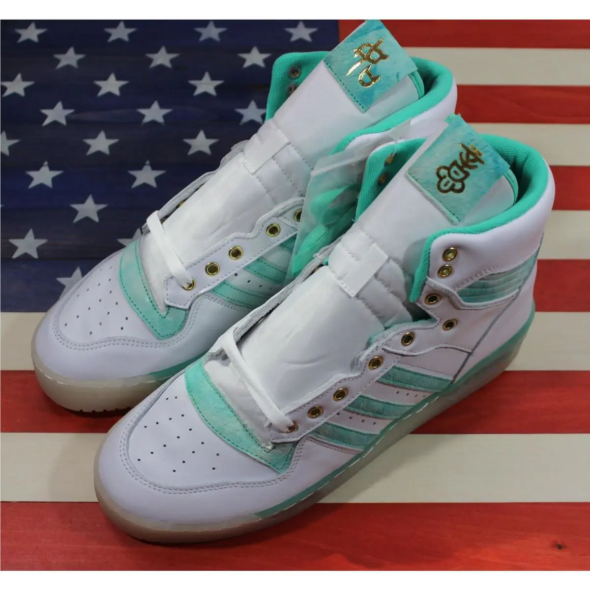 Adidas shoes - Adidas Rivalry High - Rivalry High - FV4526 - White, Manufacturer: Cloud-White/Hi-Rese-Green/Gold-Foil 7