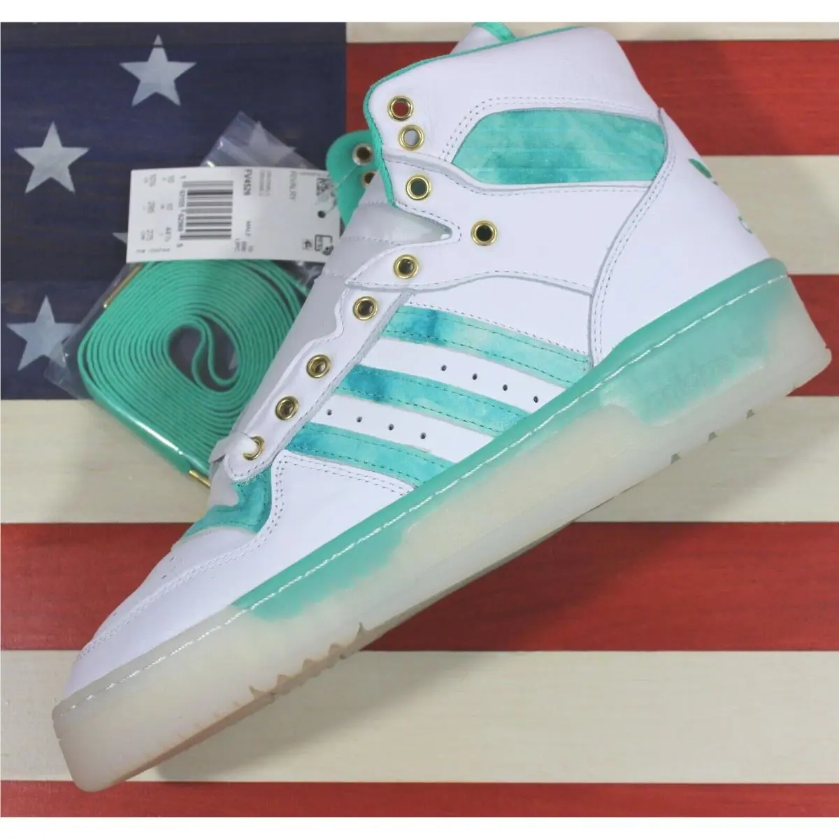 Adidas shoes - Adidas Rivalry High - Rivalry High - FV4526 - White, Manufacturer: Cloud-White/Hi-Rese-Green/Gold-Foil 12