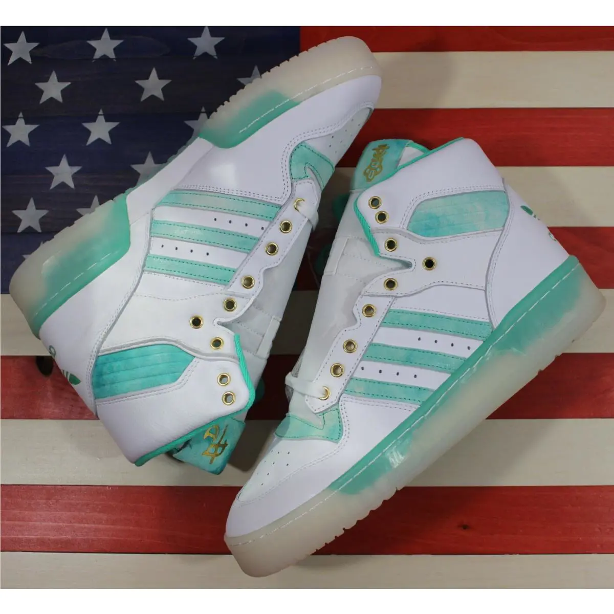 Adidas shoes - Adidas Rivalry High - Rivalry High - FV4526 - White, Manufacturer: Cloud-White/Hi-Rese-Green/Gold-Foil 16