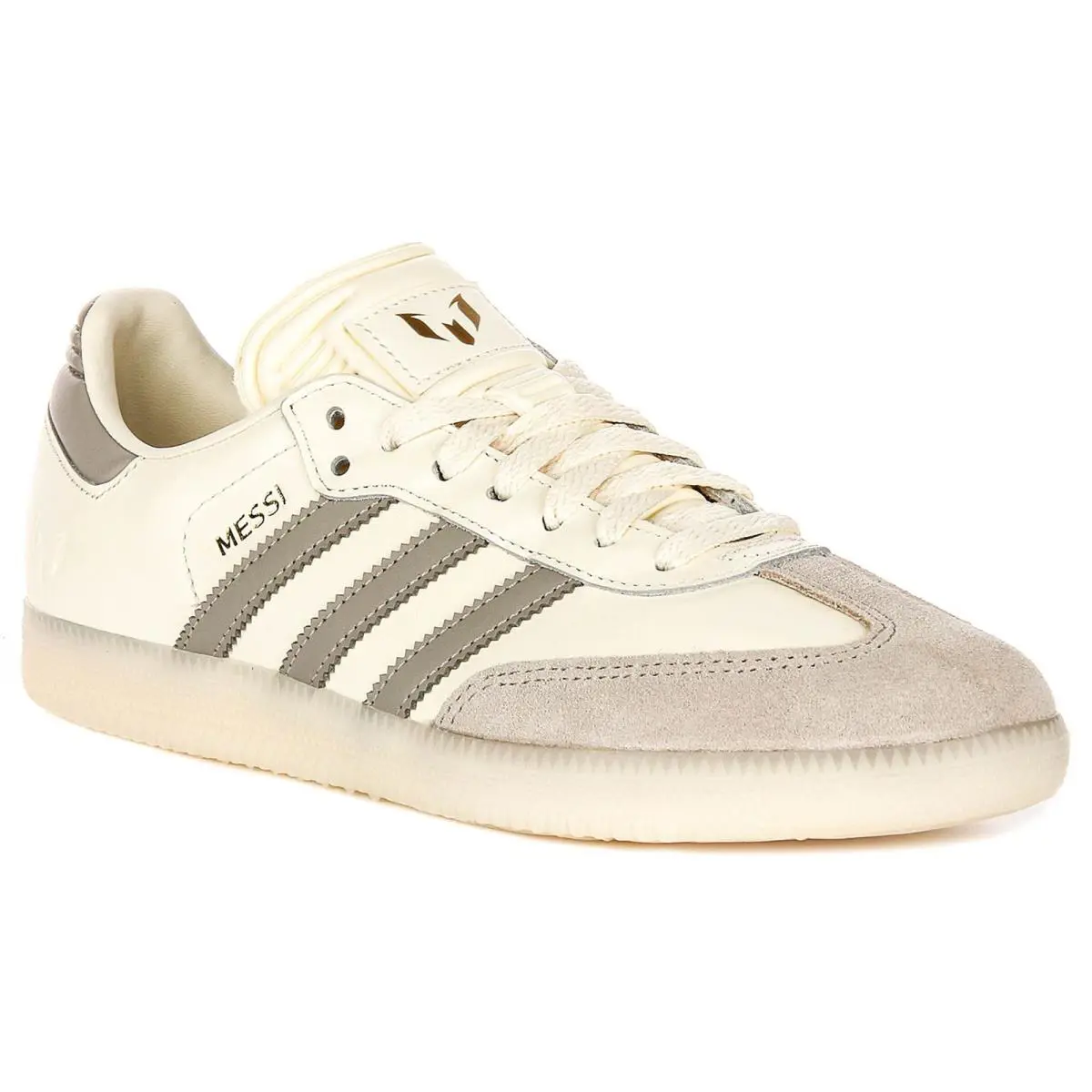 Adidas Samba Messi 3 Stripes Classic Lace Up Womens Sneakers In Cream US 4 - 7 - CREAM