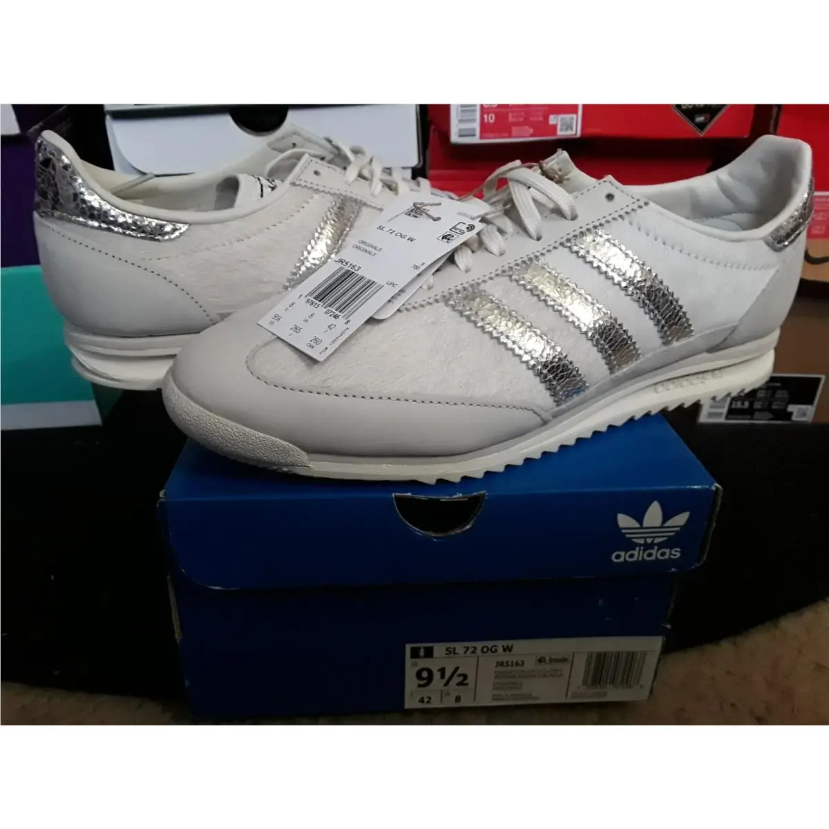 Women Adidas Originals SL 72 OG Low Pony Orbit Grey Metallic Silver White JR5163